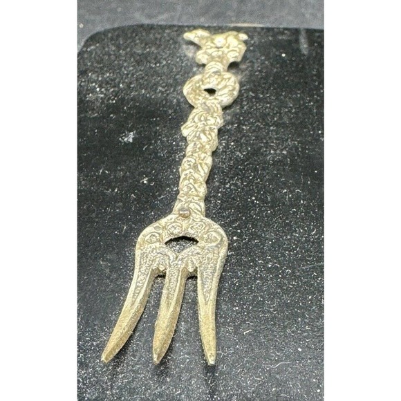 Antique Italian Bordini Ornate Fork and Spoon Serving Cherubs On Plaques -S84 - Picture 9 of 12